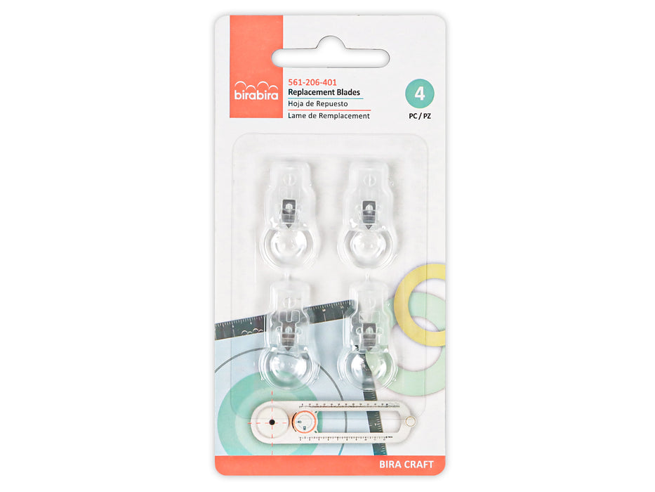 Replacement Blades 4 pcs for Circle Cutter with Magnets for Coupons Craft Paper and Photos Cuts Perfect Circles from 3.5 to 12 inches