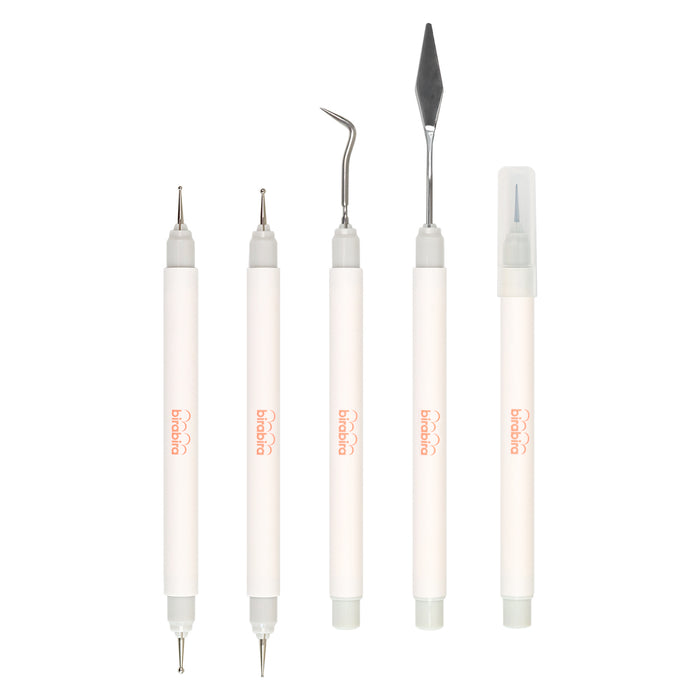 5 pcs Hand Tools Set, Spatula Hook Piercing Tool Embossing Stylus