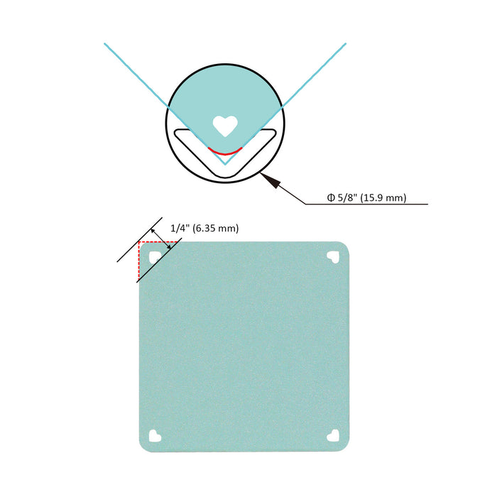 5/8 inch Heart Lever Action Corner Craft Punch, Valentine’s Day Punch, for Paper Crafting Scrapbooking