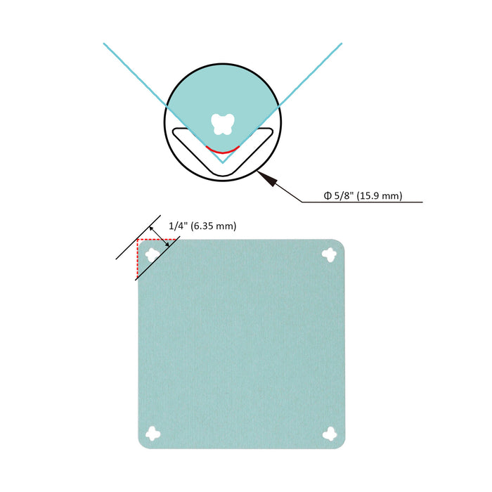 5/8 inch Butterfly Lever Action Corner Craft Punch for Paper Crafting Scrapbooking