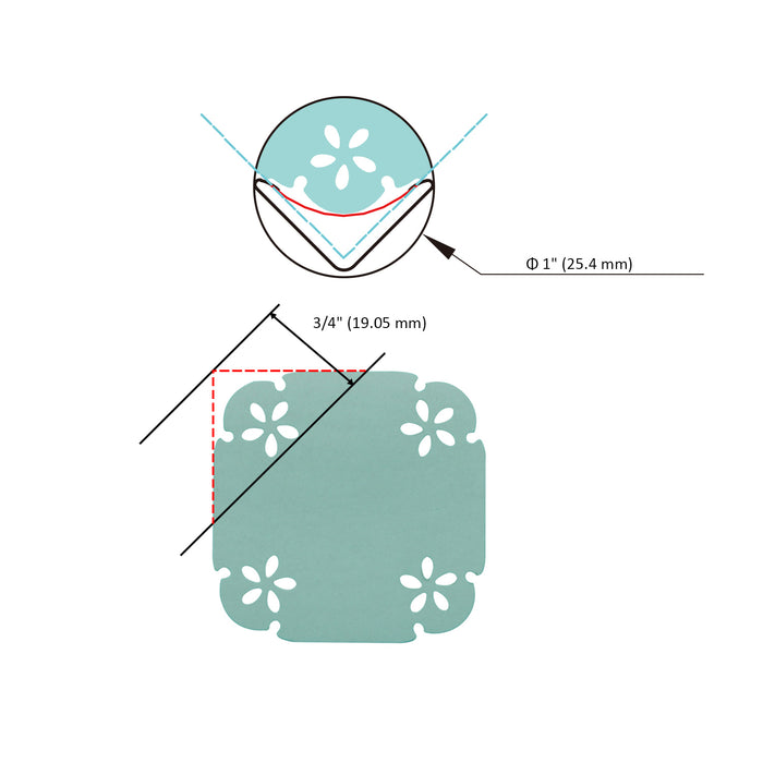 1 inch Daisy Lever Action Corner Craft Punch for Paper Crafting Scrapbooking