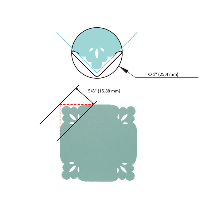 1 inch Concha Lever Action Corner Craft Punch for Paper Crafting Scrapbooking