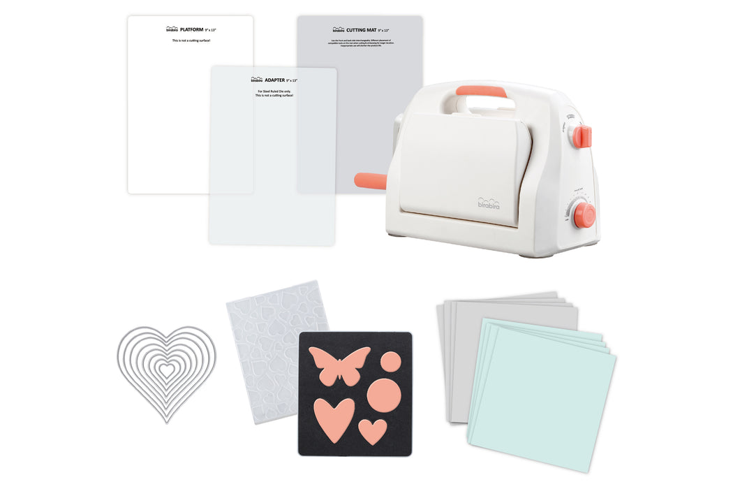 9" Adjustable Die Cutting & Embossing Machine Starter KIT, 9" Opening, Paper, Fabric and Other Materials