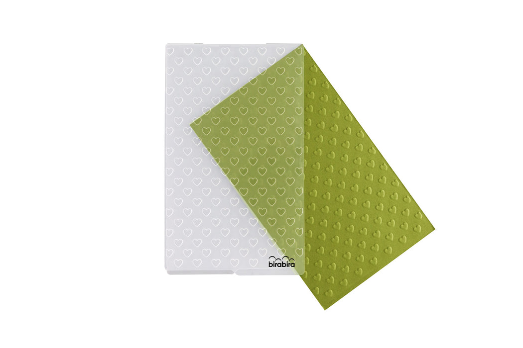 3'' x 5'' Hearts Embossing Folder, Valentine's Day Embossing Folder, Perfect for Bira 3'' Cutting and Embossing Machine