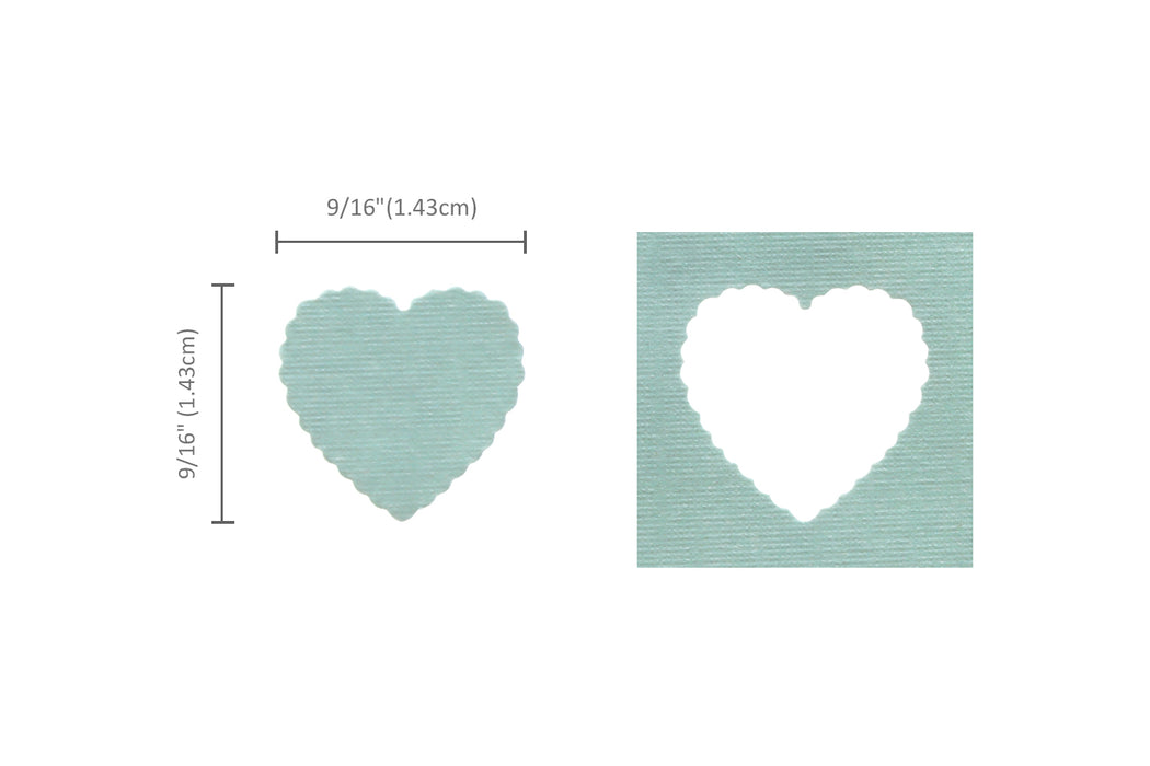 5/8 inch Scalloped Heart Shape Lever Action Craft Punch for Paper Crafting Scrapbooking