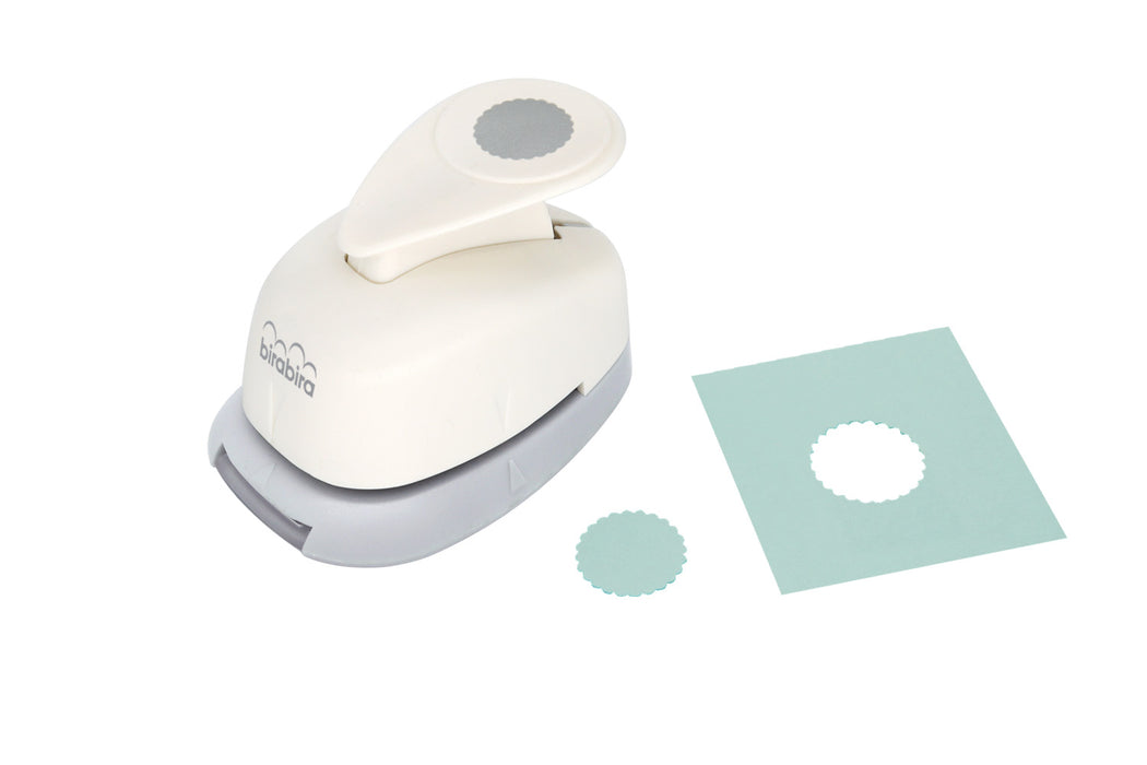 5/8 inch Scalloped Circle Lever Action Craft Punch for Paper Crafting Scrapbooking