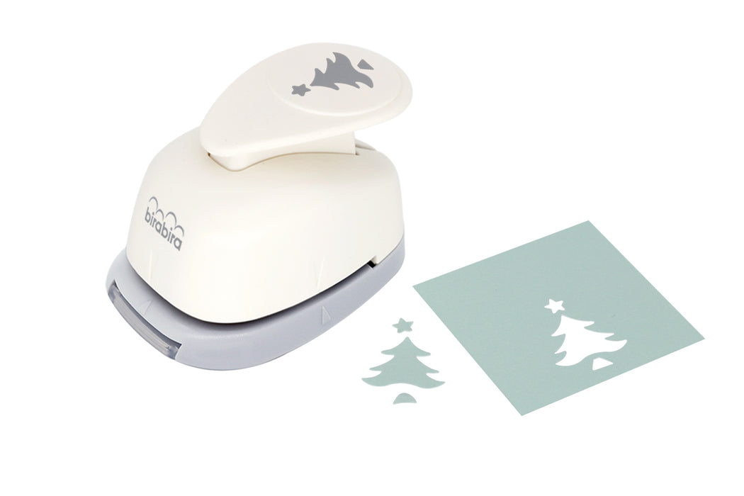 1 inch Christmas Tree 6 Shape Lever Action Craft Punch, Christmas Punch for Paper Crafting Scrapbooking