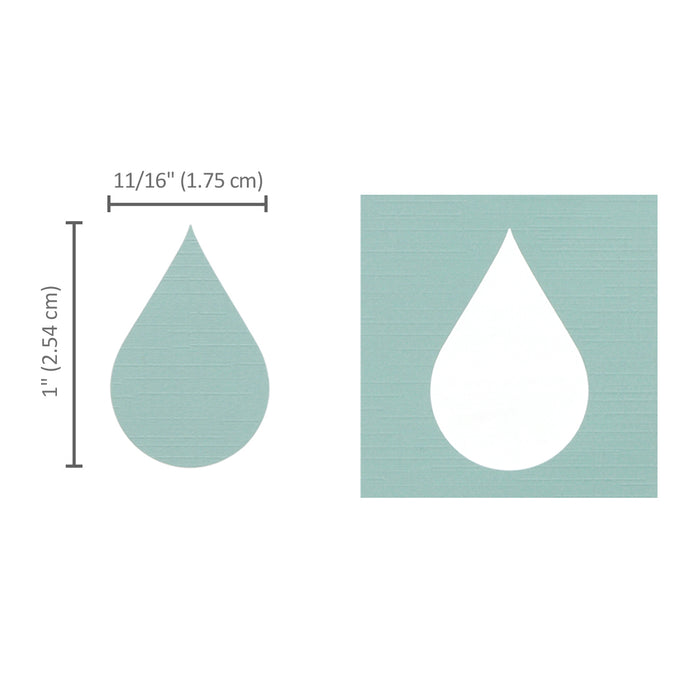 1 inch Tear Drop Droplets Shape Lever Action Craft Punch for Paper Crafting Scrapbooking