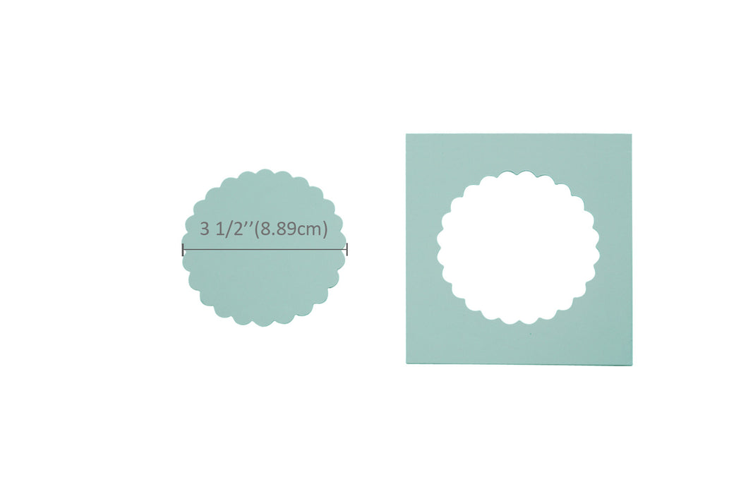 3.5 inch scalloped circle Lever Action Craft Punch for Paper Crafting Scrapbooking