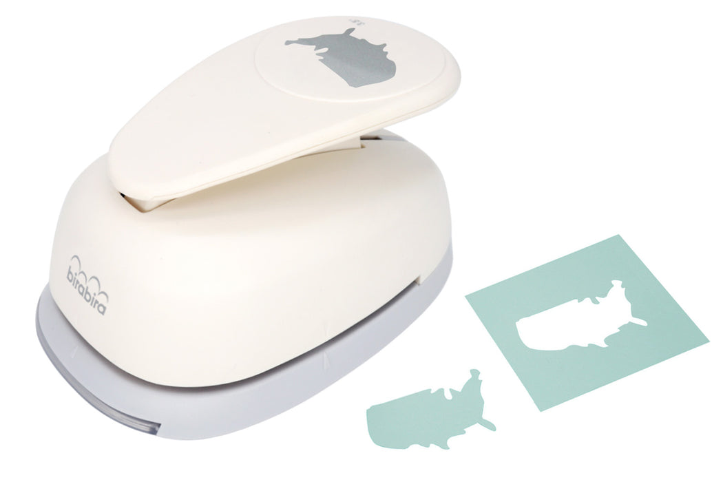 3.5 inch United States Map Shape Lever Action Extra Large, Memorial Day Punch, Veterans Day Punch(3.5 inch Measured diagonally)