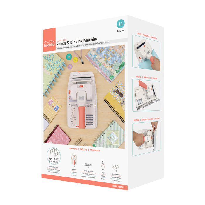 Bira Punch & Binding Tool Kit, Book Binding Machine, Spiral Binding, Wire Binding, Book Binder Machine for Bookbinding, Book Making, Spiral