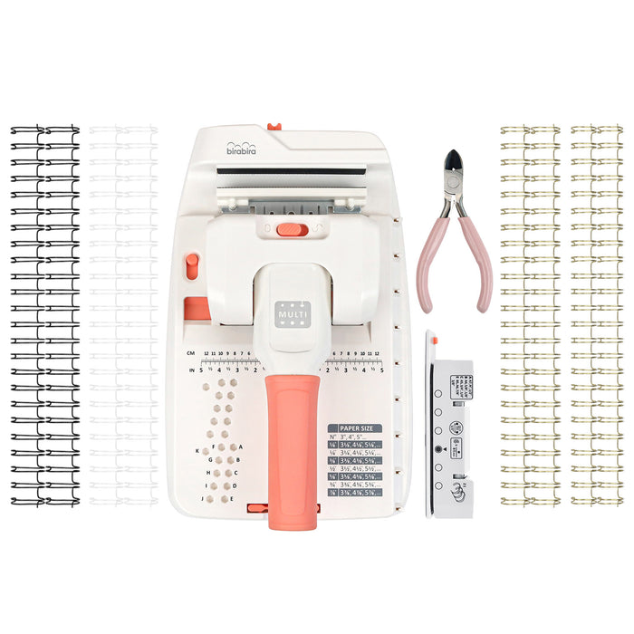 Bira Punch & Binding Tool Kit, Book Binding Machine, Spiral Binding, Wire Binding, Book Binder Machine for Bookbinding, Book Making, Spiral