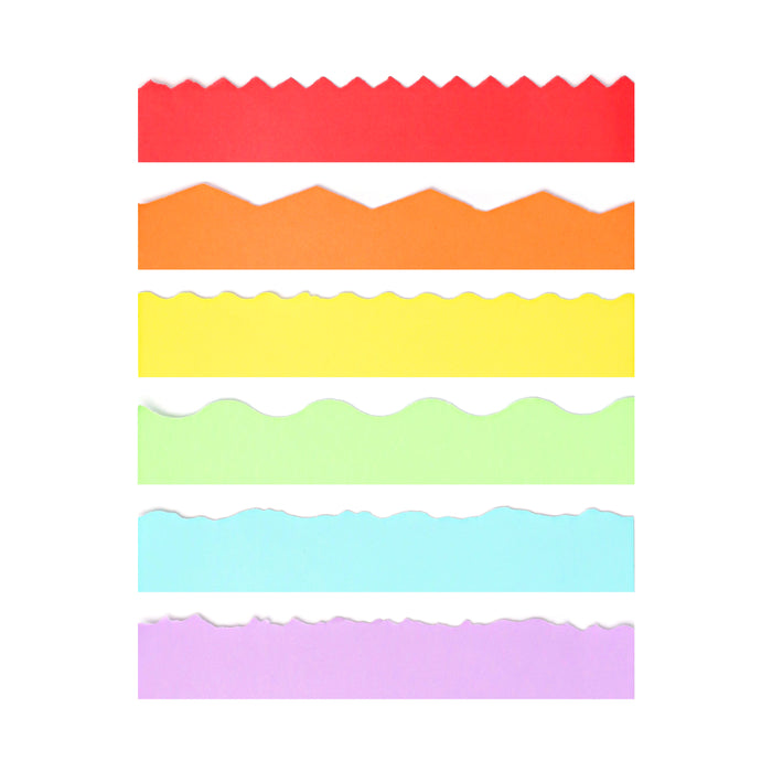 Rulers and Tearing Guide Ruler Set, 3 pc, Easy to Tear and Deckle Paper DIY Craft Project, Zigzag, Wave, Coarse Deckle, Fine Deckle