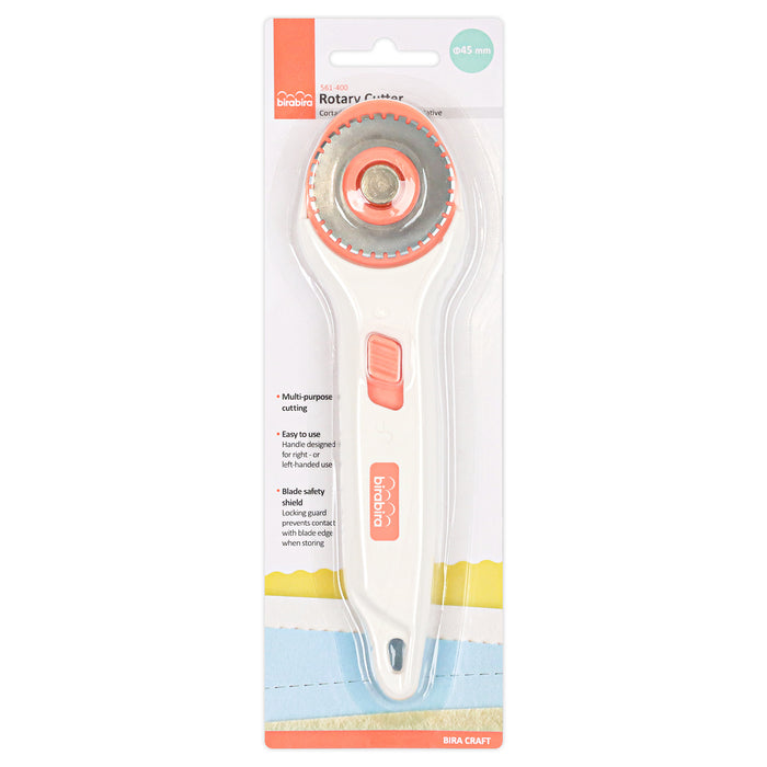 45mm Rotary Cutter, Dotted Line Cut, Premium Steel Stick Fabric Cutter Cuts Through Multiple Layers, Sewing and Quilting Tools