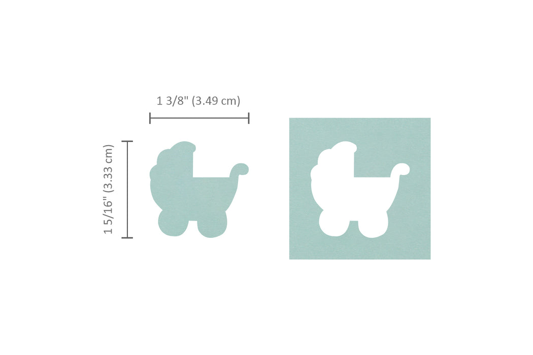 Carriage Punch, 1.5 inch 38mm, Baby Shower Punch Gift for Paper Crafting Scrapbooking & Fun Projects