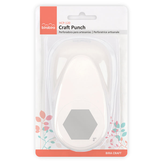 2 inch Hexagon Shape Lever Action Craft Punch for Paper Crafting