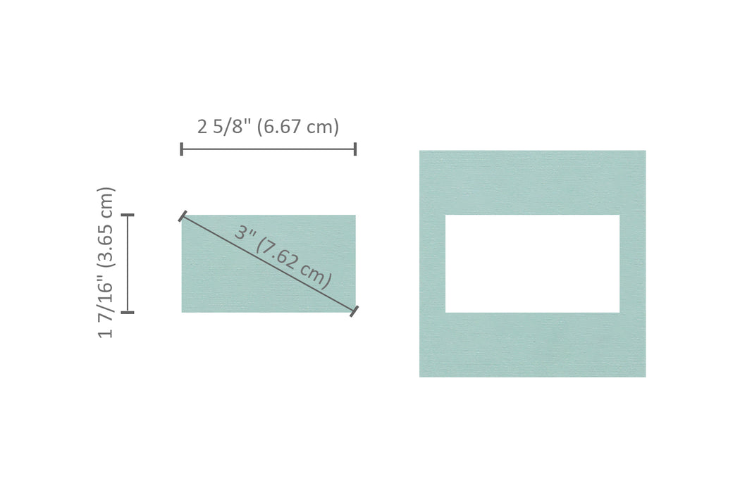 2 5/8" x 1 7/16" Rectangle Lever Action Craft Punch for Paper Crafting Scrapbooking