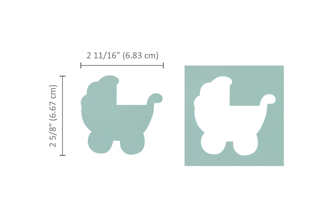 Carriage Punch, 3 inch 76mm, Baby Shower Punch for Paper Crafting Scrapbooking & Fun Projects