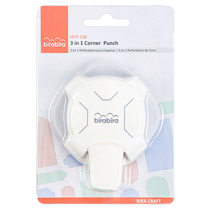 Angled Corner Punch, 3 in 1 Lever Action 3 way Corner Craft Punch for Paper Crafting Scrapbooking