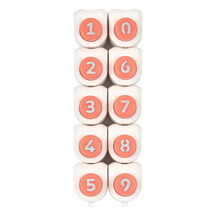 Number Punch Set, Includes numbers 0 to 9, 10 Pieces, Train Punch Set for Paper Crafting