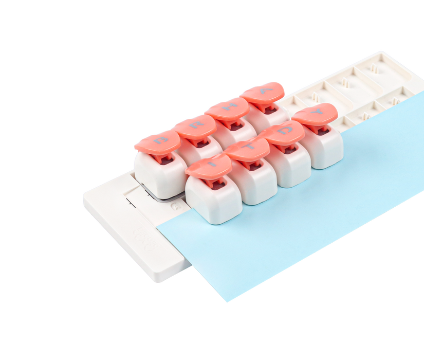 Punch Board, Alignment Board, 8 1/4“ Length Compatible with Bira Thumb Up Alphabet and Number Letter Punch for Paper Crafting