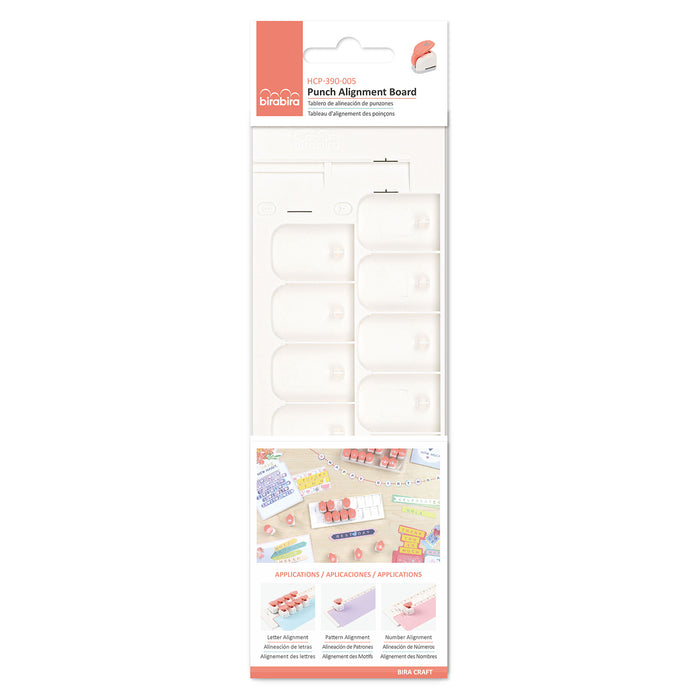 Punch Board, Alignment Board, 8 1/4“ Length Compatible with Bira Thumb Up Alphabet and Number Letter Punch for Paper Crafting