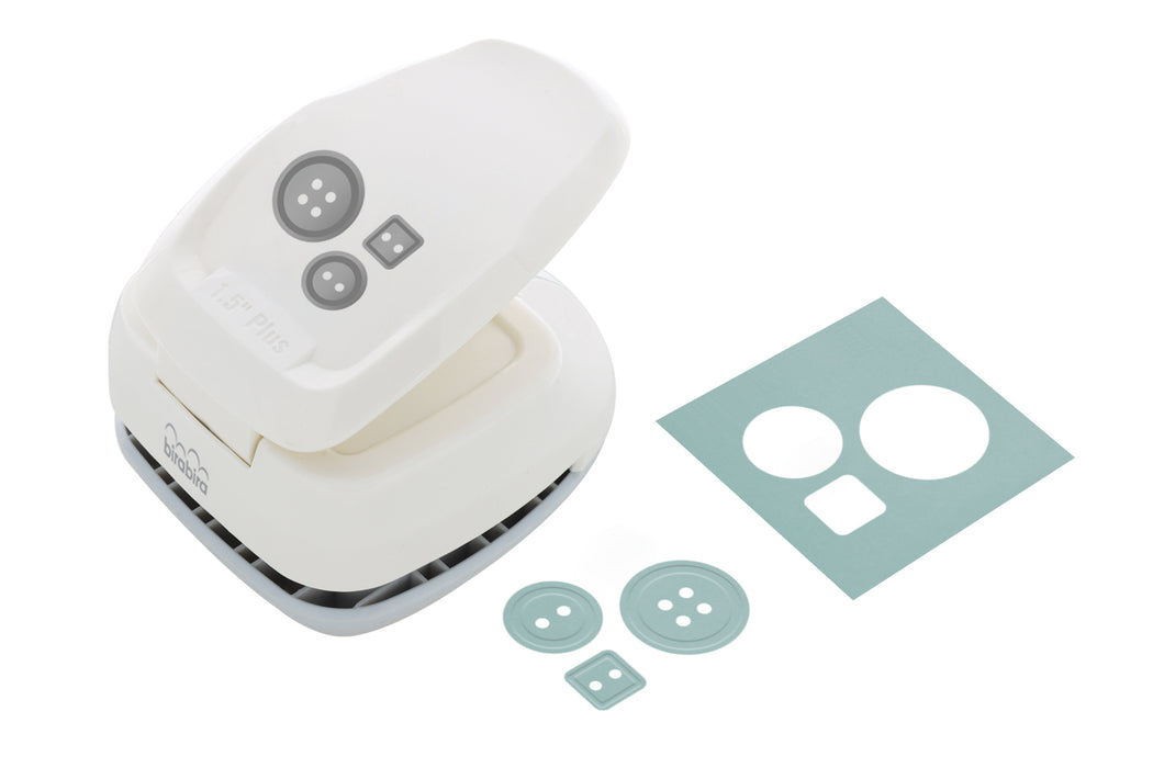 Buttons Silhouette Punch, 1.5 inch Craft Lever Punch for Scrapbooking