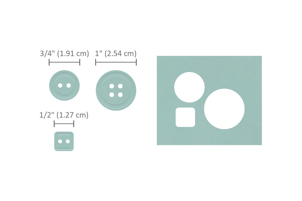 Buttons Silhouette Punch, 1.5 inch Craft Lever Punch for Scrapbooking