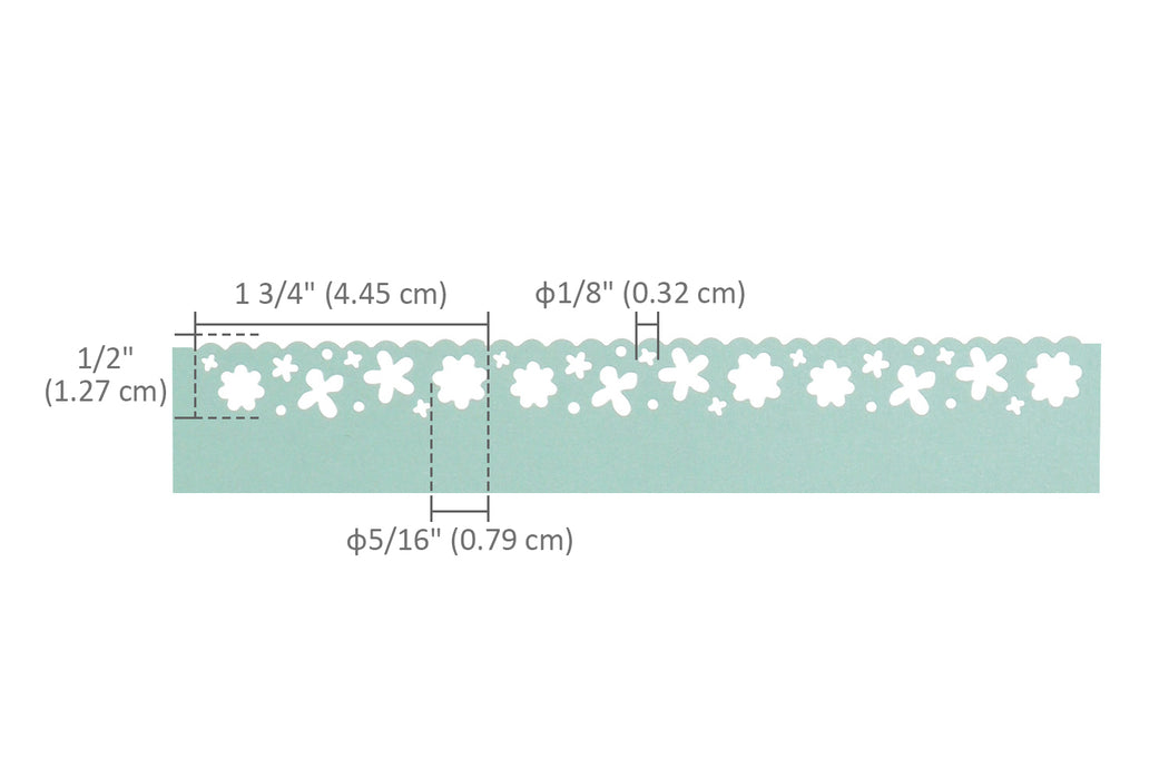 Flower 2 Continuous Border Paper Craft Punch for Scrapbooking Cards Arts