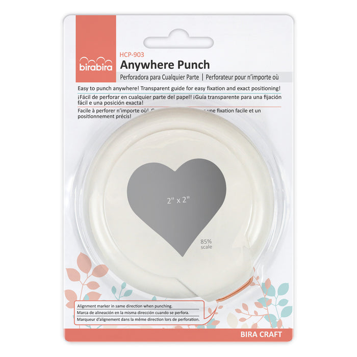 2" Heart Magnetic Punch, Anywhere Punch, Everywhere Punch, Window Punch, Frame Punch, for Paper Crafting