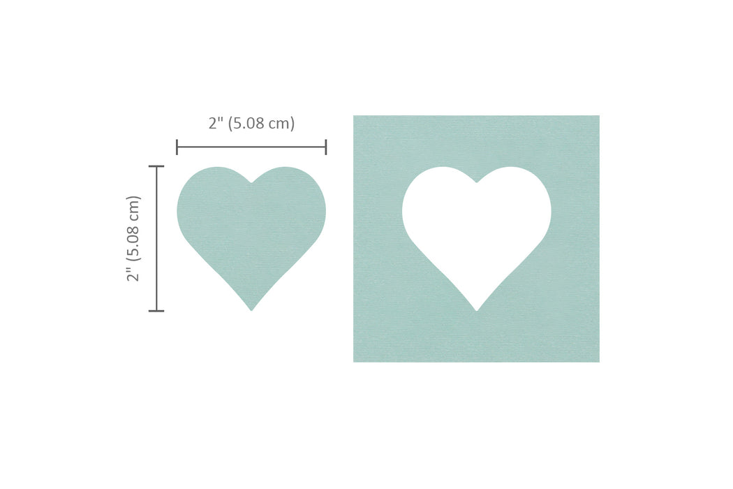 2" Heart Magnetic Punch, Anywhere Punch, Everywhere Punch, Window Punch, Frame Punch, for Paper Crafting
