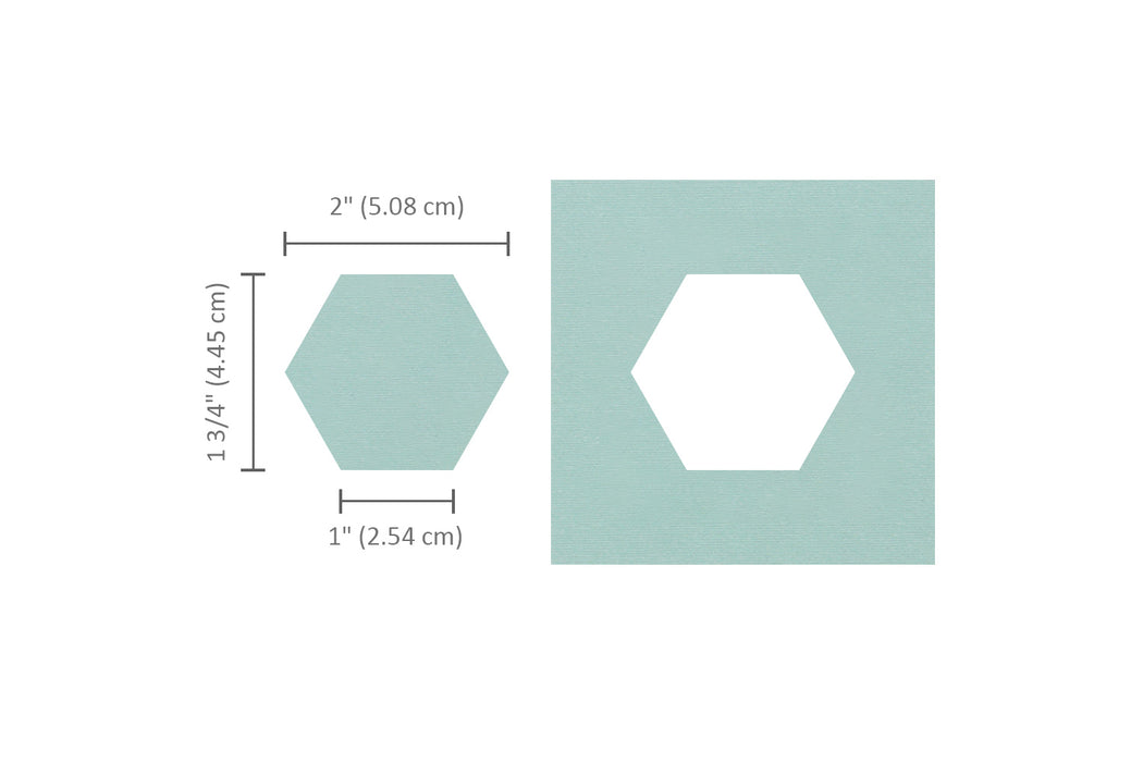 2" Hexagon Magnetic Punch, Anywhere Punch, Everywhere Punch, Window Punch, Frame Punch, for Paper Crafting