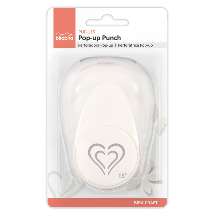 1.5 inch 3D Heart punch, Valentine’s Day Punch, Lever Action Craft Punch for Paper Crafting Scrapbooking