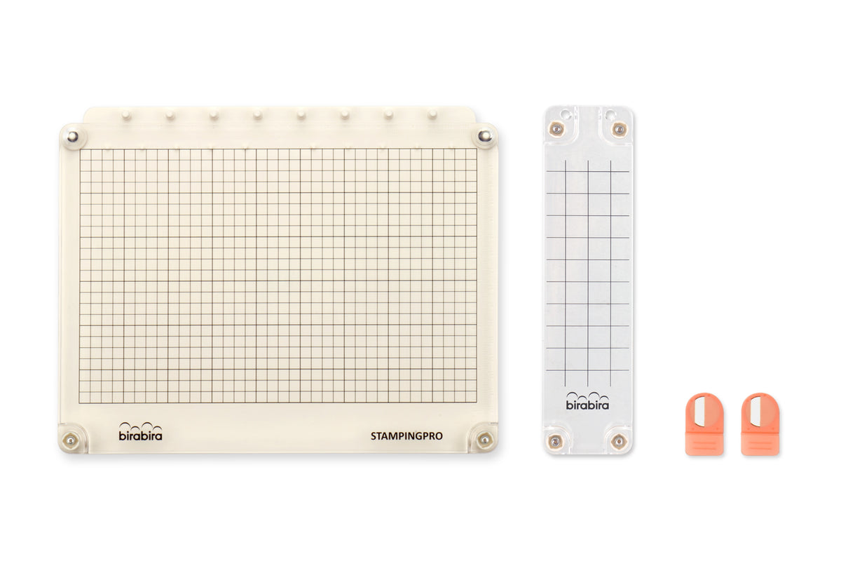 NEW VERSION Easy Stamp Platform Tool, Stamping Platform + Alignment Stamp  +Two Magnets, 4 pc for Accurate Craft Stamping