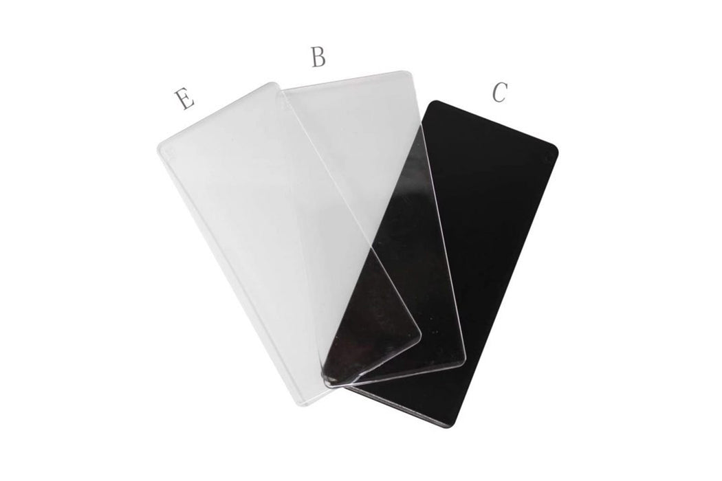 3" x 6.5" Replacement Plates - 3pcs, Cutting Plate (C) + Base Plate (B) + Embossing Plate(E)