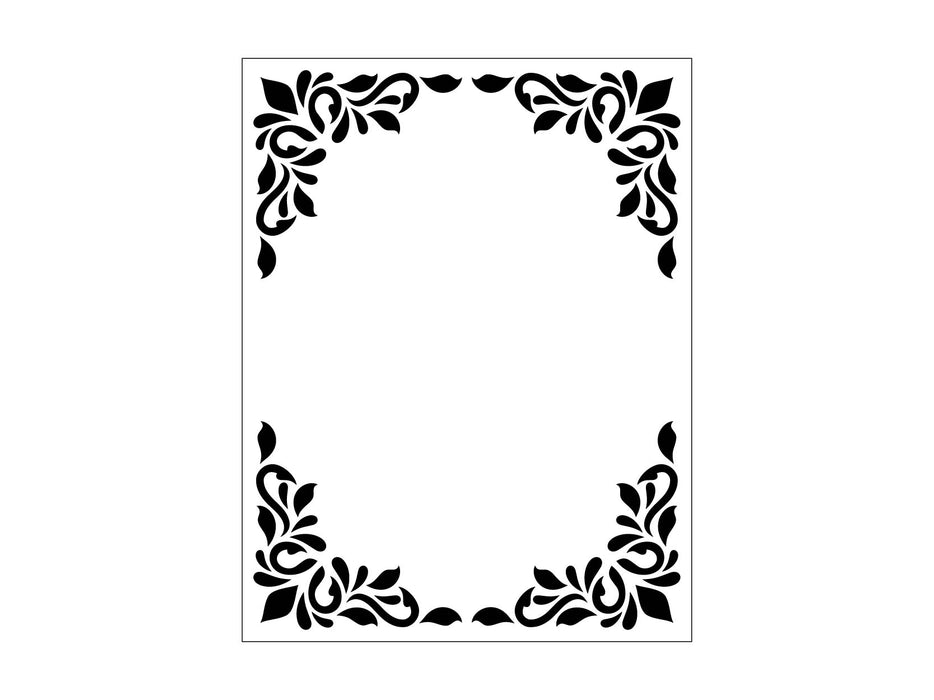 4.25" x 5.75" Decorative Frame Embossing Folder