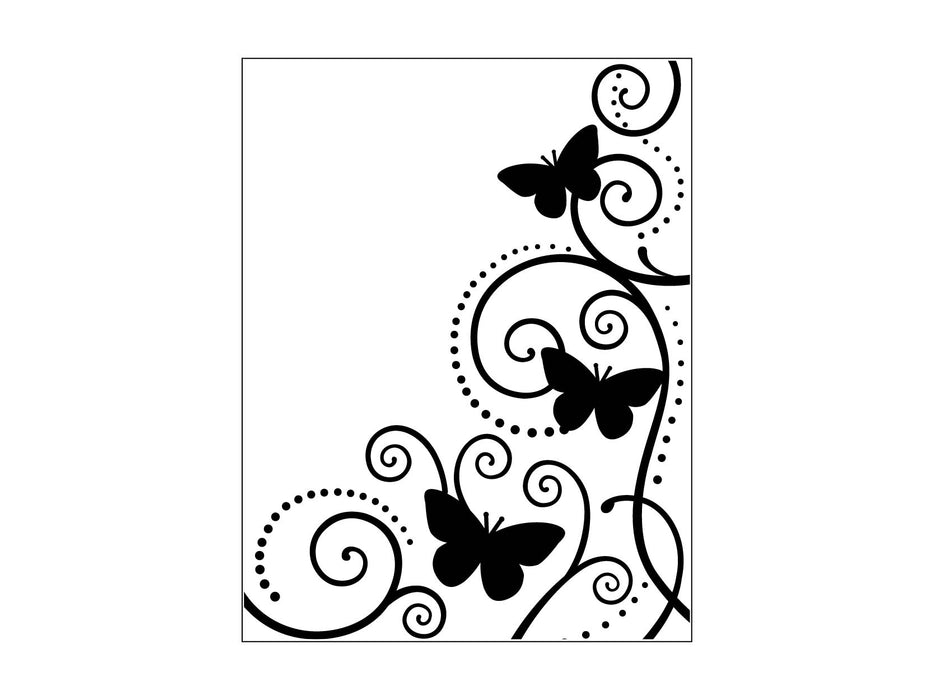 4.25" x 5.75" Butterfly and Vine Embossing Folder