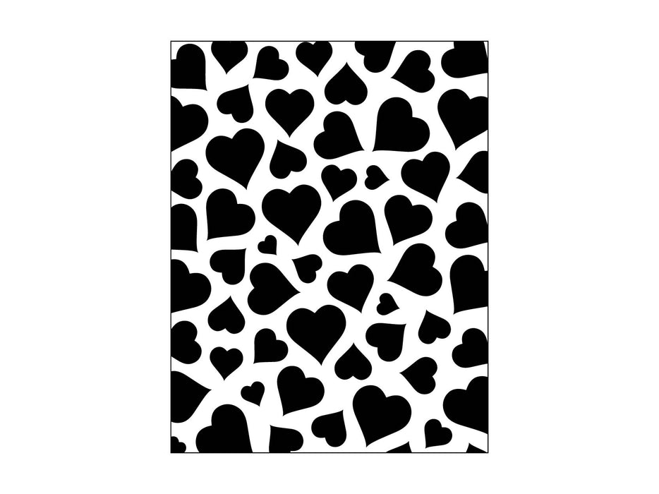 4.25" x 5.75" Heart Embossing Folder, Valentine's Day Embossing Folder