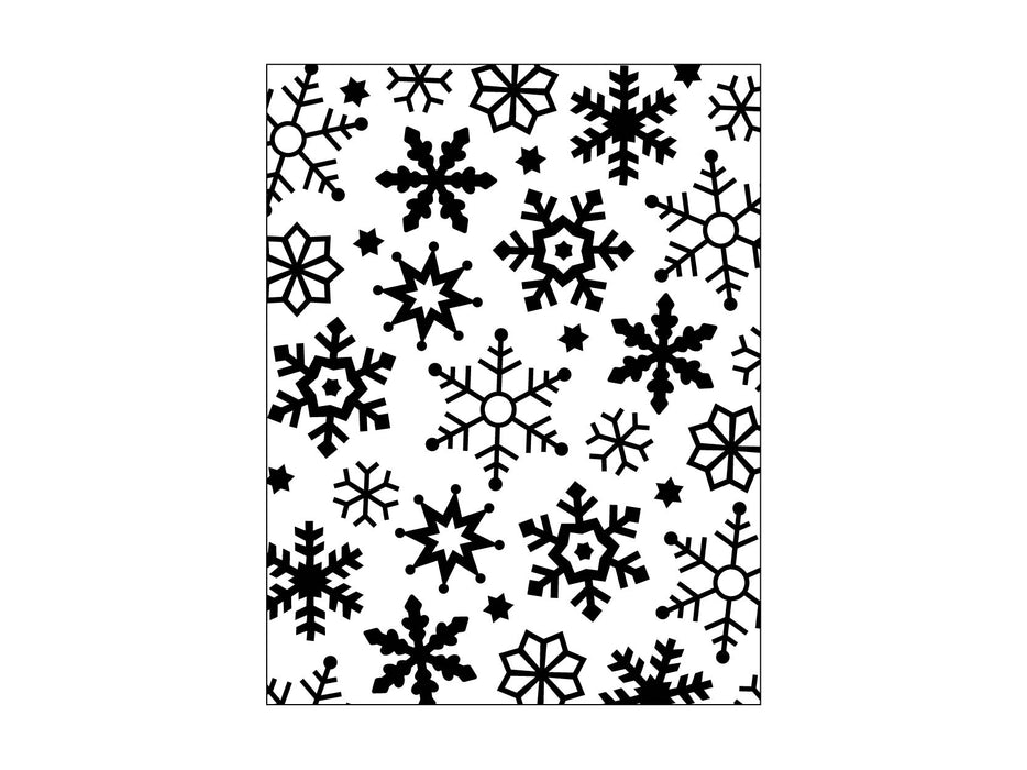4.25" X 5.75" Snowflake Embossing Folder, Christmas Embossing Folder