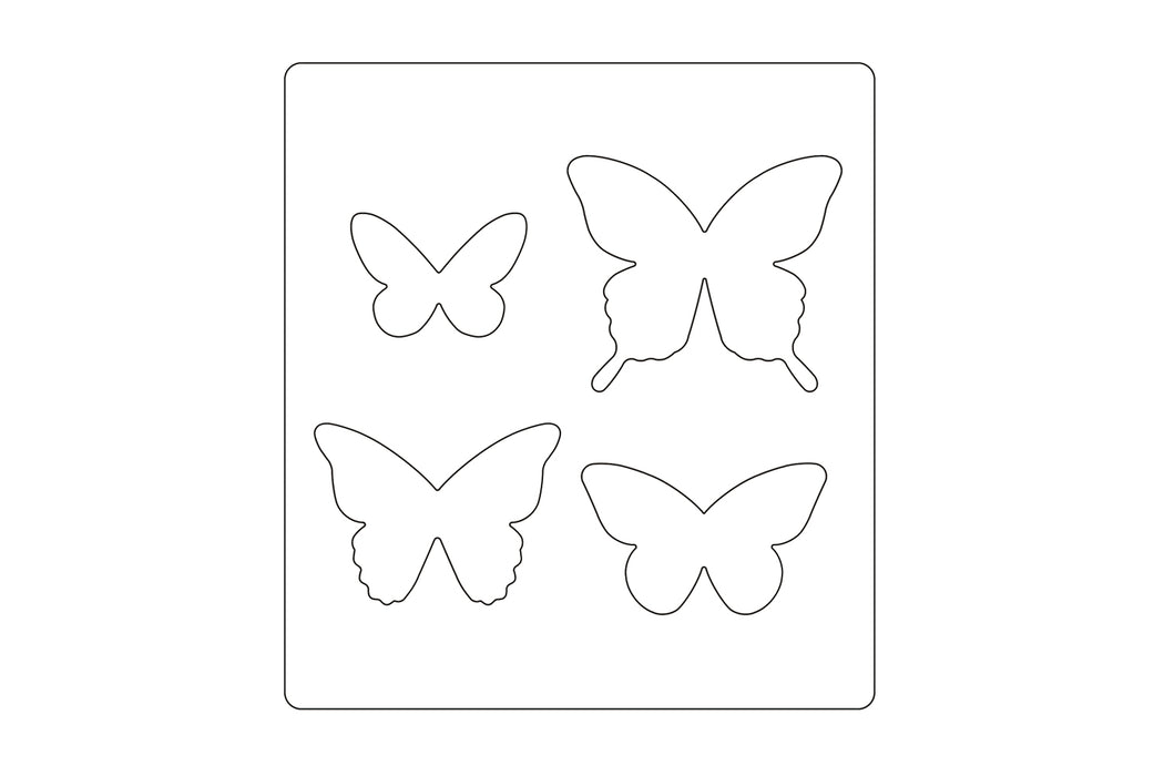 5.5" X 6" Butterfly 1 Steel Rule Die, Assorted Designs