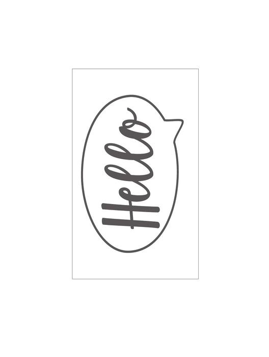 3" x 5" Hello Embossing Folder, Perfect for Bira 3" Cutting and Embossing Machine