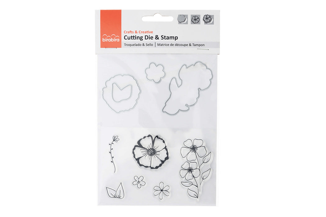 Flower Die Set with Stamps, Assorted Designs