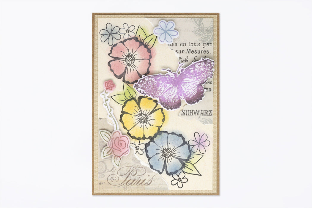 Butterfly Die Set with Stamps, Assorted Designs