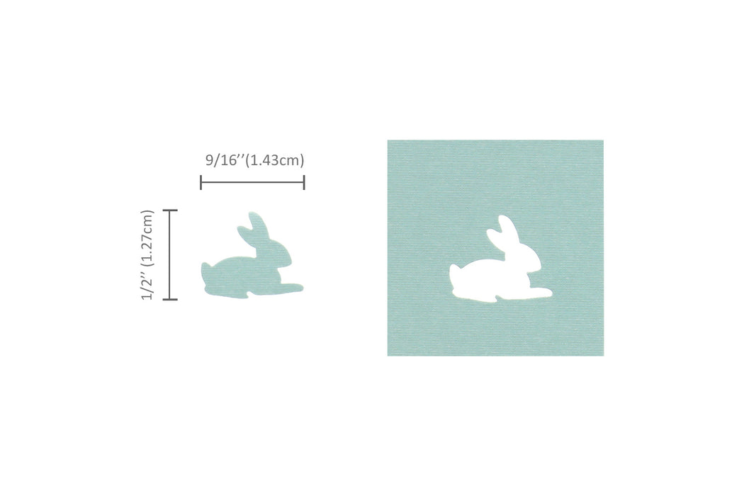 5/8 inch Rabbit 2 Shape, Easter Punch, Lever Action Craft Punch for Paper Crafting Scrapbooking