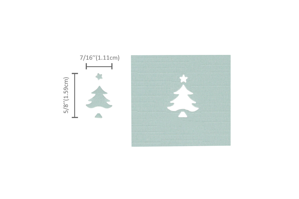 5/8 inch Christmas Tree 6 Shape Lever Action Craft Punch, Christmas Punch for Paper Crafting Scrapbooking