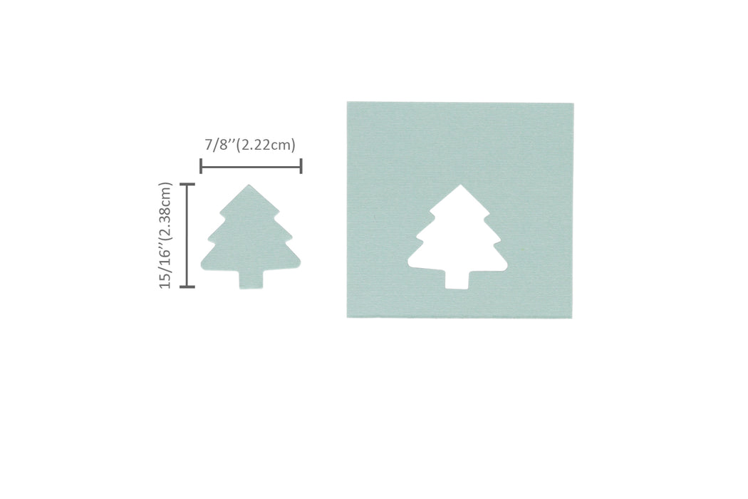 1 inch Fir Tree 1 Shape Lever Action Craft Punch, Christmas Punch for Paper Crafting Scrapbooking