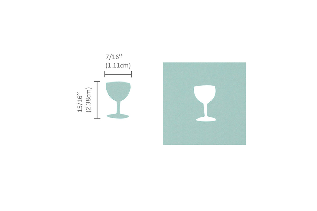 1 inch Wine Glass Lever Action Craft Punch for Paper Crafting Scrapbooking