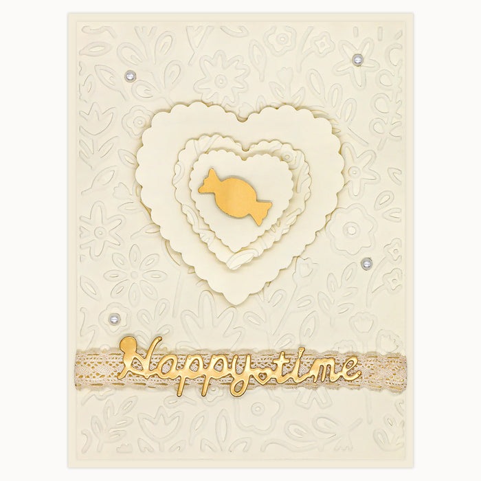 3 inch Scalloped Heart Lever Action Craft Punch, Valentine’s Day Punch, for Paper Crafting Scrapbooking