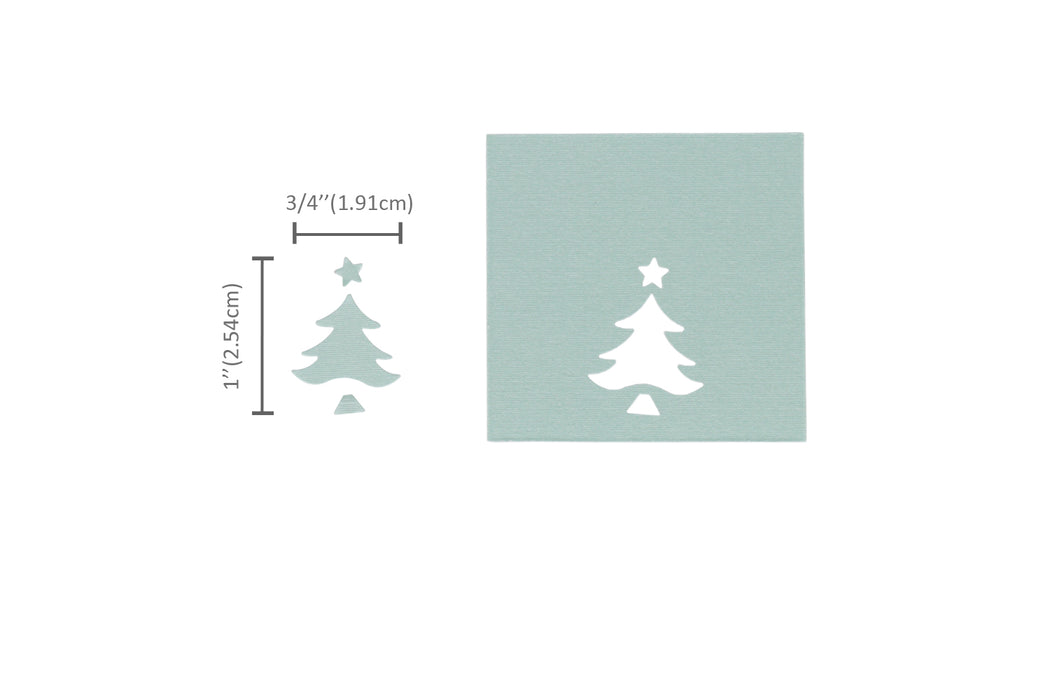 1 inch Christmas Tree 6 Shape Lever Action Craft Punch, Christmas Punch for Paper Crafting Scrapbooking