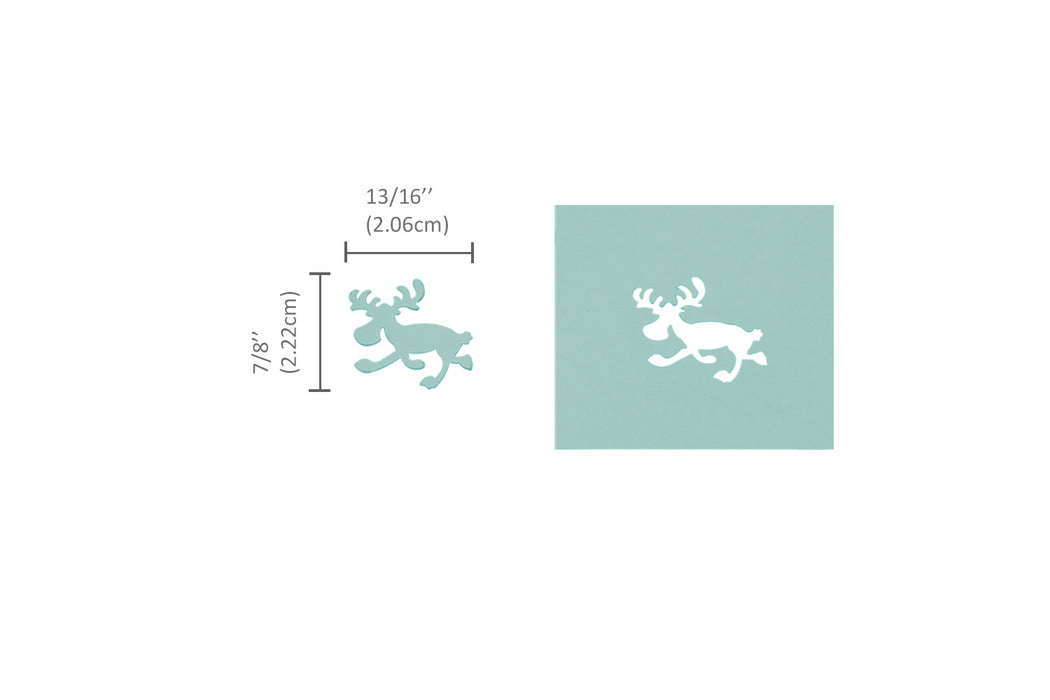 1 inch Moose 3 Lever Action Craft Punch, Christmas Punch, for Paper Crafting Scrapbooking